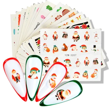 1 БР. Коледна Зимна стикер за нокти Робин Снежна Цветя, Коледни Стикери за нокти на Хелоуин Дизайн на ноктите, Аксесоари за украса