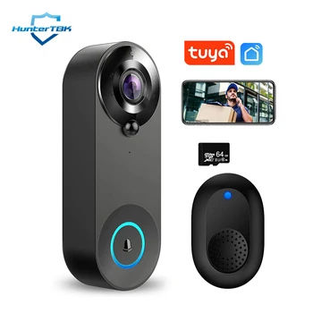 1080P WiFi видео домофон на Hristo Умен Дом, Безжична Домофонна система, PIR, Външна Водоустойчива Камера за Нощно Виждане, звънец