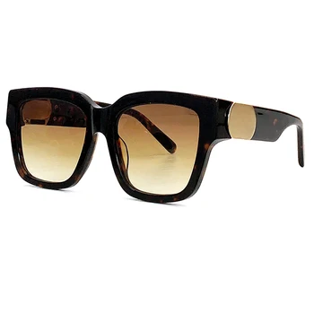 2023 Нови ретро извънгабаритни квадратни слънчеви очила, дамски модни черни очила с дебела рамка, бутик за качествени женски точки