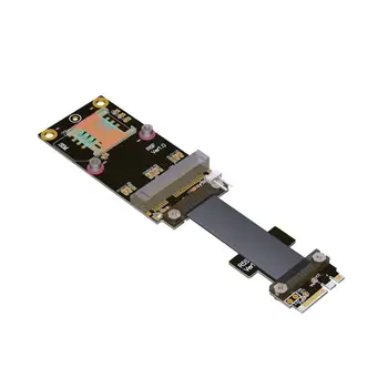 ADT M. 2 WiFi A. E Ключ, за да се свържете към безжична мрежова карта Mini Pci-e mPCIe, Удлинительный кабел-адаптер Mini PCIe Wifi Странично, съвместим с Bluetooth