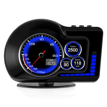 GPS детектор на скоростта, HD LCD дисплей, Интелигентни GPS-измерване на скоростта, 6 функции аларма, сензор за оборота в минута, 5 Страници показване на детайли на автомобила