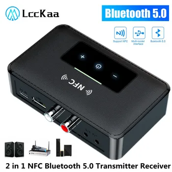 NFC Bluetooth 5,0 Приемник Предавател AUX вход 3.5 мм Жак RCA USB Интелигентна Възпроизвеждане на Стерео Аудио Безжичен Адаптер за Комплект за кола Говорител