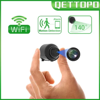 Qettopo 2MP Мини WiFi Камера за Видеонаблюдение IR Монитор за Нощно Виждане Широкоъгълен Детектор на IP Камери за Видеонаблюдение В закрито Видео