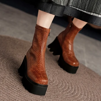 SD6092 / Дамски ботуши оригиналното качество, висококачествени модни дамски обувки на нов стил