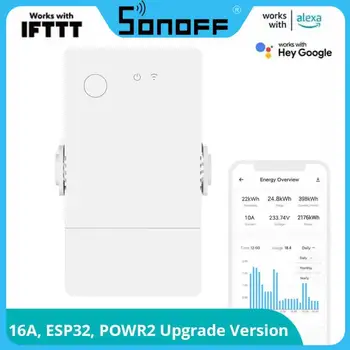 SONOFF POW Origin 16A Умни електромера, защита от претоварване, Релета, прекъсвачи, Наблюдение на енергия за Алекса Google Home