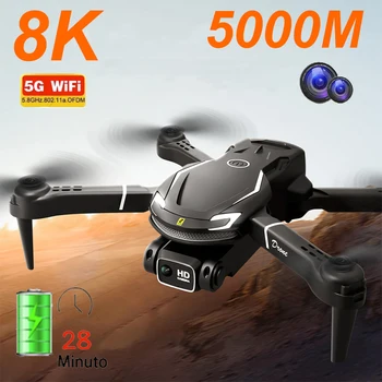 V88 Drone RC 5000M 8K HD Двойна камера Професионална въздушна фотография препятствия GPS Оптичен Поток Бесщеточный Квадрокоптер
