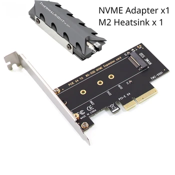 Адаптер NVME M. 2 NVME SSD до PCIe 4.0 Адаптер за Звуковата карта от PC Адаптер Pci Express M2, с Алуминиев Радиатор