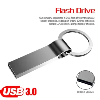 Високоскоростна флаш-памет USB 3.1 обем 2 TB, Метален водоустойчив USB устройство Type-C за компютърните устройства за съхранение на данни