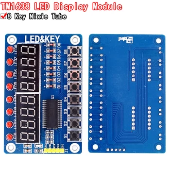 Дисплей ключ модул TM1638 за AVR Arduino, нова 8-битова цифрова led тръба, 8-битова