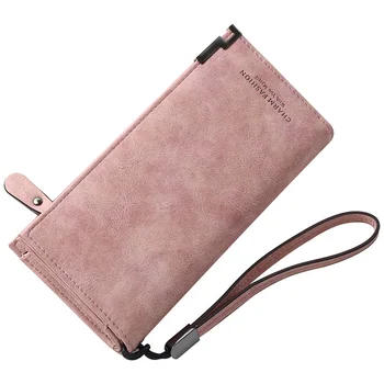 Жена портфейл, Дамска модерна чанта с цип, Дълъг портфейл, чанта за мобилен
