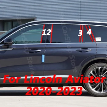 За Lincoln Aviator 2020 2021 2022 Автомобилна Централна Средна Колона PC Window B C Ивица Багажник Стикер Аксесоари на Кутията