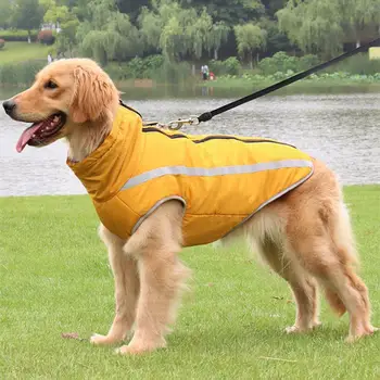 Зимна топла Светоотражающая дрехи за големи кучета, елек, яке, непромокаеми палта за кучета, Аксесоари за златните ретривъри, булдог 6XL