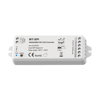 Изходен сигнал SPI WT-SPI Sasha APP Voice controller 2,4 G RF безжичен контролер RGB/RGBW led ленти RGB/RGBW led лента DC5-24V