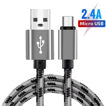 Кабел Micro USB 2.4 A Бързо зареждане на 0,25 m 1 m 2 m 3 м Тел, зарядно устройство за Xiaomi Huawei Samsung S21 S22 Кабел за зареждане на мобилен телефон и пренос на данни