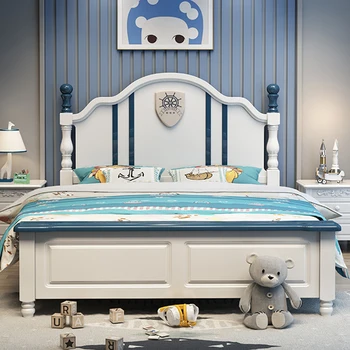 Корейската Подови Бебешко легло Луксозен Дизайн, Многофункционални Индивидуални основа и рамка на легло за момчета С Подсветка En Hauteur Furniture MQ50CB
