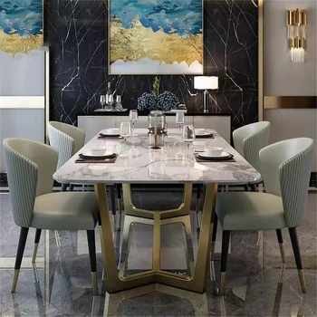 Луксозни маси от мрамор, Дизайнерски ресторант, маси за голямо семейство, Модерна кухненска маса в коридора, Ясла, Италиански мебели