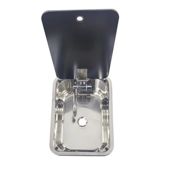 Малка мивка на колела с панти капак е скрит кран Страничната открит B-тип Мивка на колела кухненска мивка на колела от неръждаема стомана