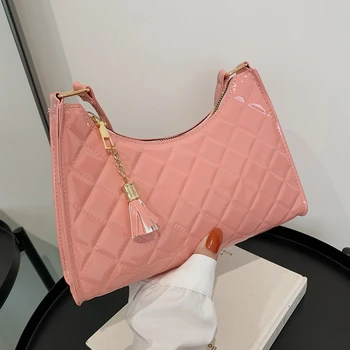Модерна Елегантна чанта за пазаруване, Ретро Ежедневни дамски чанти-книги, чанти през рамо, Дамски кожени однотонная чанта на верига за жени 2023
