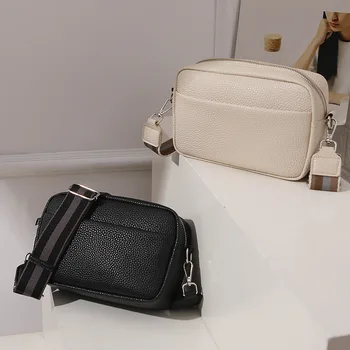 Модерна дамска чанта 2023, нова однотонная чанта през рамо от изкуствена кожа, дамски чанта на верига, квадратна чанта, чанта за телефон