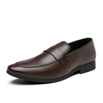 Мъжки Лоферы от висококачествена естествена кожа, Мъжки Ежедневни обувки, Мокасини Без шнур, Мъжки обувки на равна подметка, Модни мъжки обувки, Мъжки обувки За шофиране, Размер 38-45