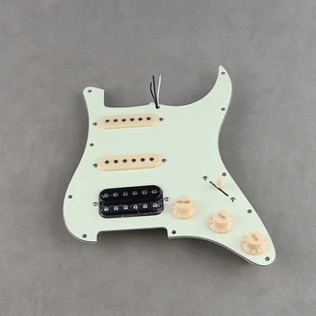 Мятно-Зелена Комплект Звукоснимателей Strat Pickguard Humbucker Единична SSH Зареждане за електрическа китара Fender Stratocaster