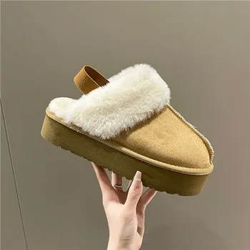 Нови Памучни чехли, дамски обувки, плюшени 2023, обувки Baotou