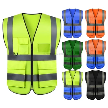 Отразяваща жилетка повишена видимост, Индивидуално работно облекло за нощно колоездене за строителни работници