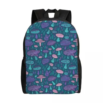 Раница с лилави гъби Trippy, за жени и за мъже, водоустойчиви училищни чанти за колеж, Кошмарен магическа чанта, чанти и калъфи за книги с принтом