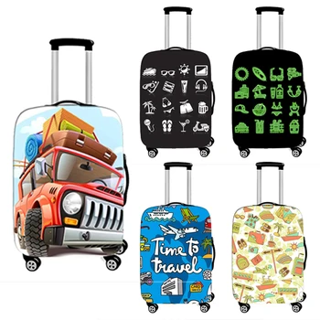 Сладко чанта за багаж с принтом икона за пътуване, еластичен калъф за колички, Защитни капаци, защита от прах, калъфи за куфари