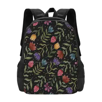 Училищни чанти за летния нощен градина, раница за лаптоп, гуашевые цветя, Цъфтящи градински растения, Ботанически лято